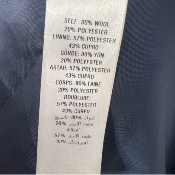 Opening Ceremony Blue Longline Compressed Wool Coat - Picture 2 of 10